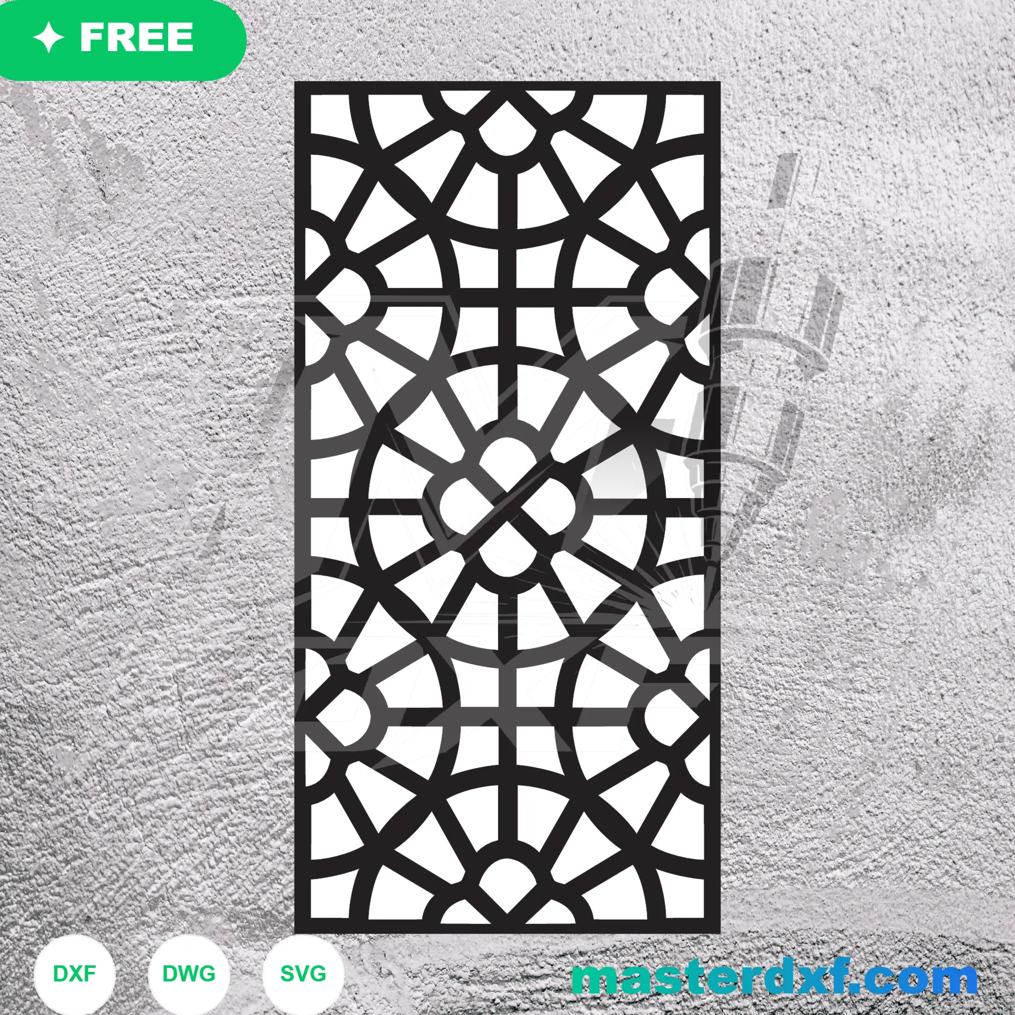 Modern Geometric Mandala Lattice Screen Vector File for Laser Cutting DXF File
